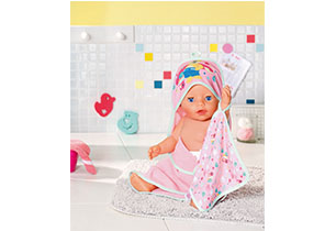 Baby Born Bath Hooded Towel Set